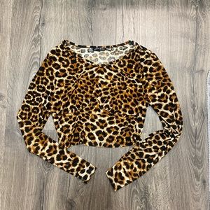 cheetah crop top